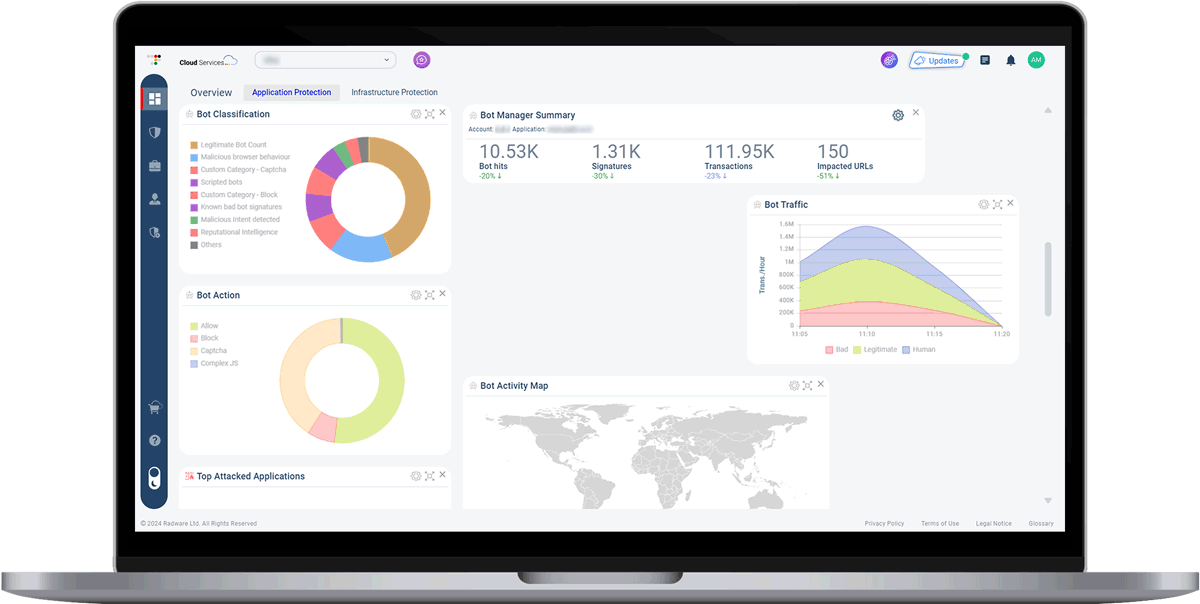 Radware Bot Manager Screen Shot Animation