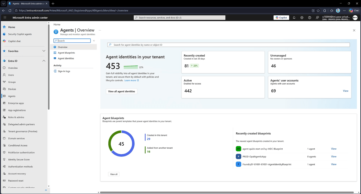 Microsoft Entra Agent ID Dashboard