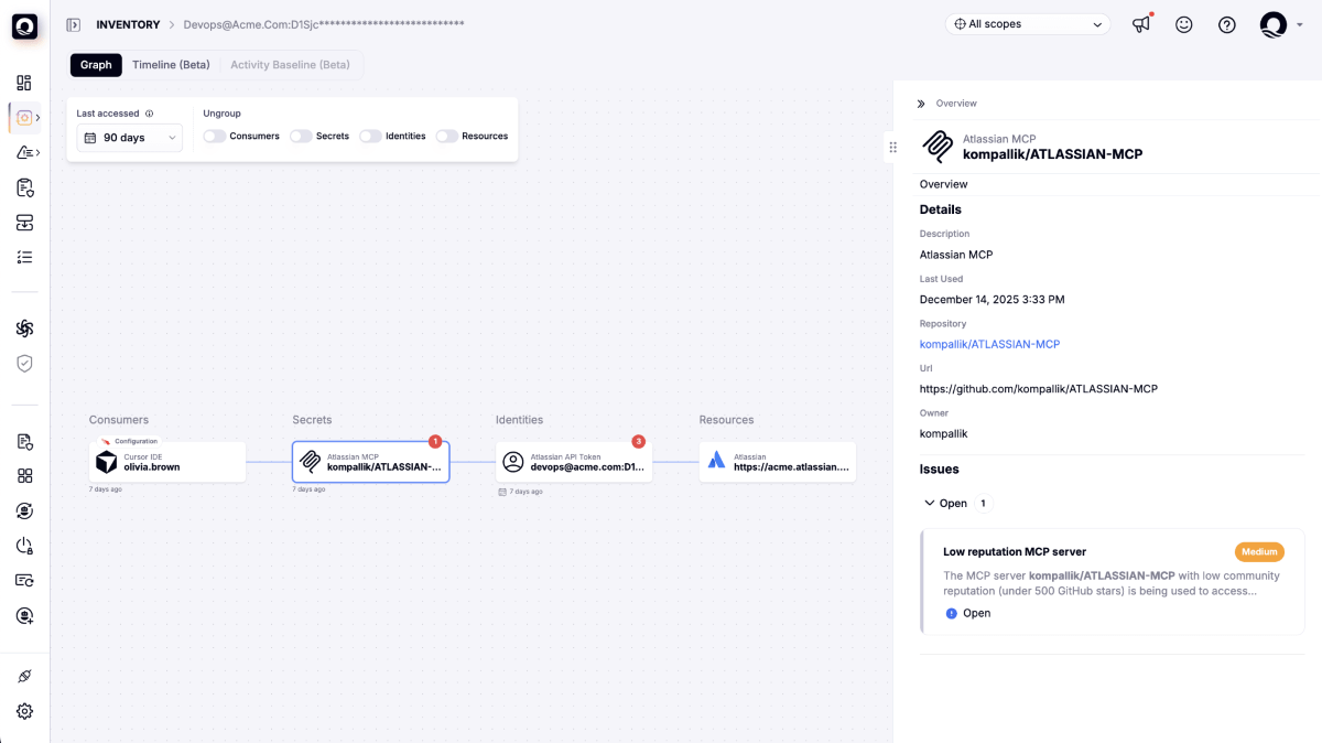 Oasis Security Dashboard