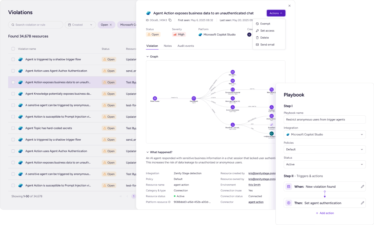 Zenity Dashboard