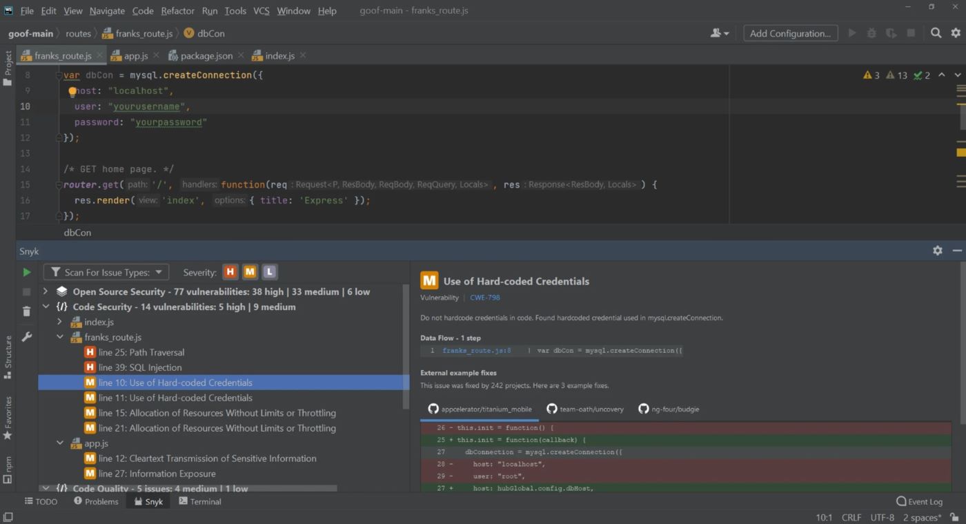 Snyk Platform Dashboard
