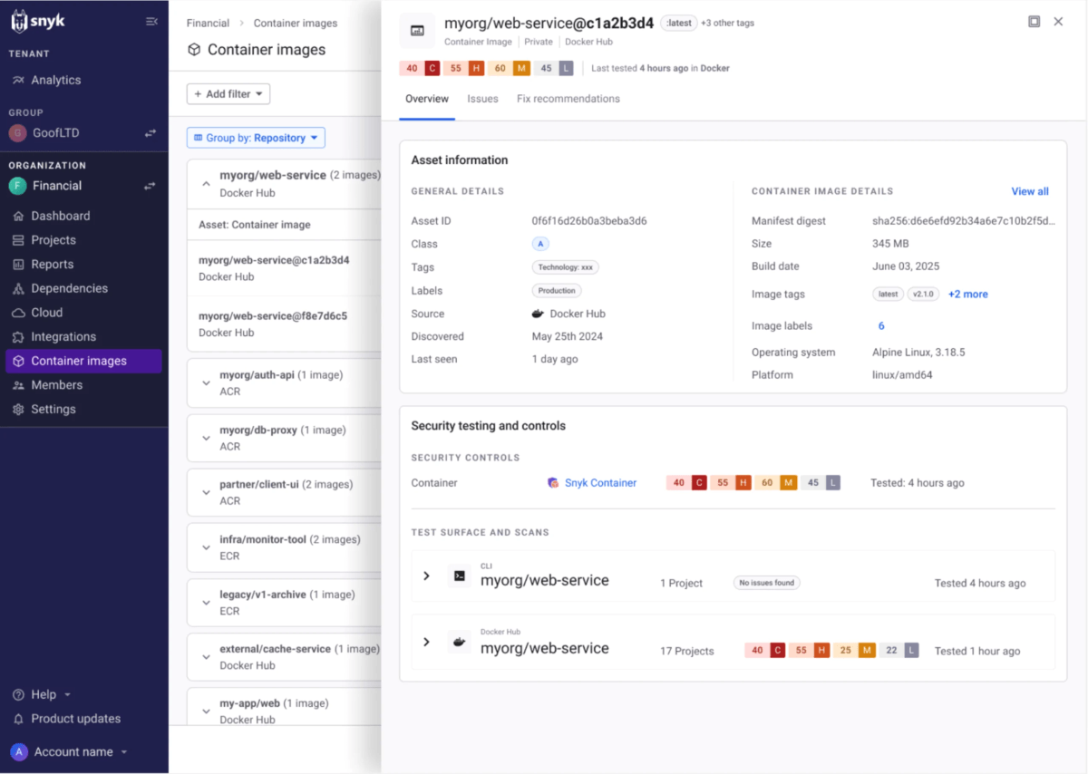 Snyk Dashboard