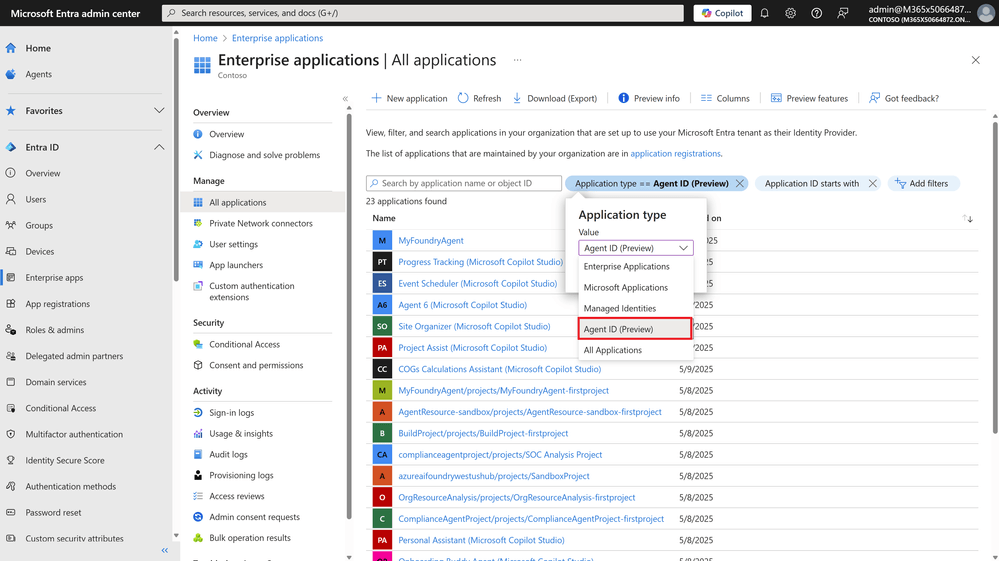 Microsoft Entra Agent ID Dashboard