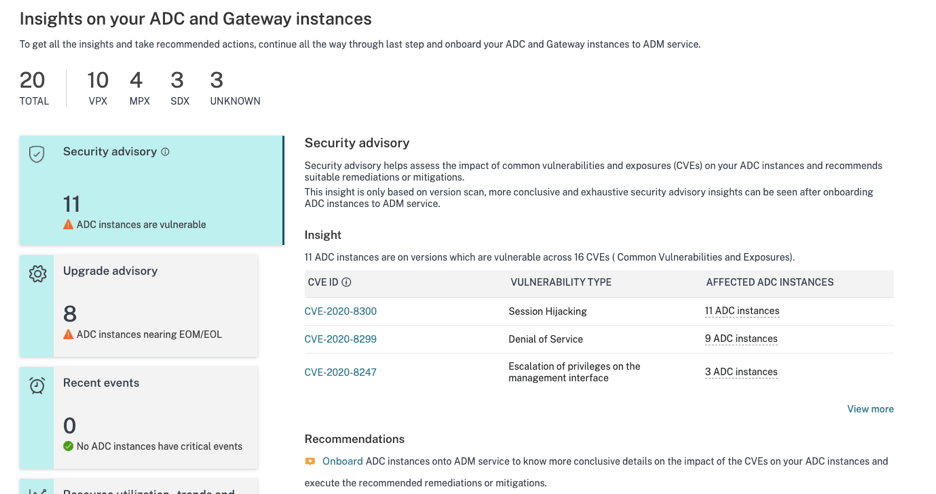 NetScaler ADC Dashboard
