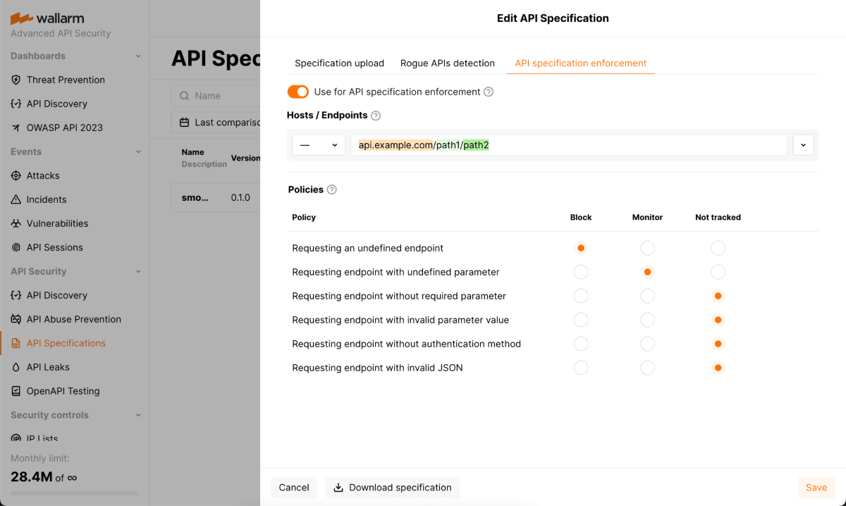 Wallarm Dashboard