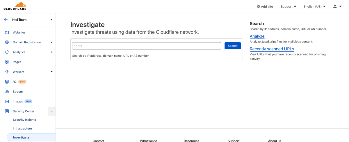 Cloudflare Cloudforce One Dashboard