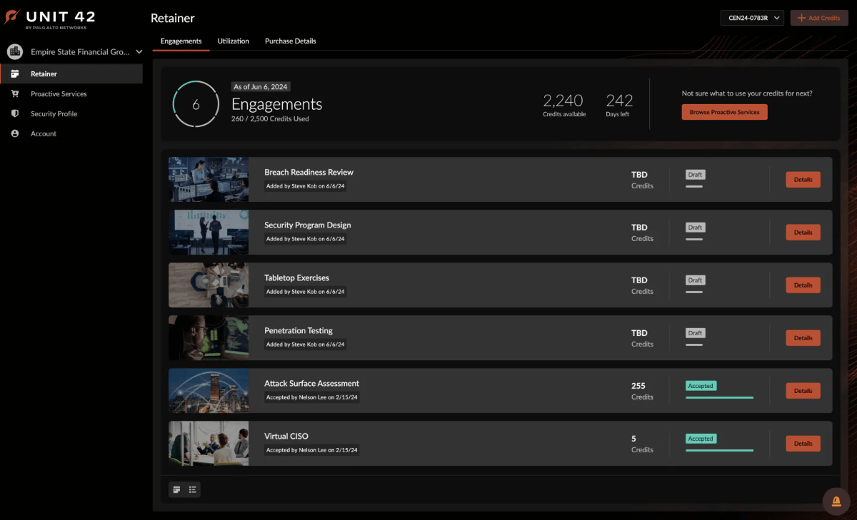 Palo Alto Networks Unit 42 Dashboard