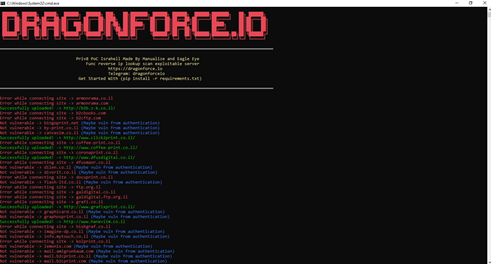 Figure 4: DragonForce.io tool to scan for vulnerable servers
