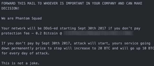 Figure 1: 2017 Phantom Squad RDoS letter