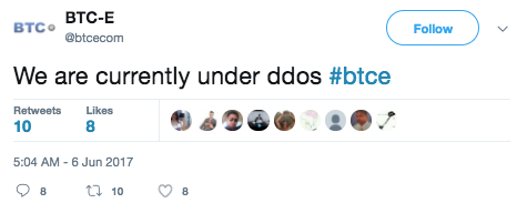 BTC-E suffers from a DDoS attack