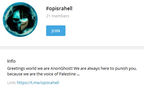 OpIsrael 2017: #Opisrahell Telegram Chat Group