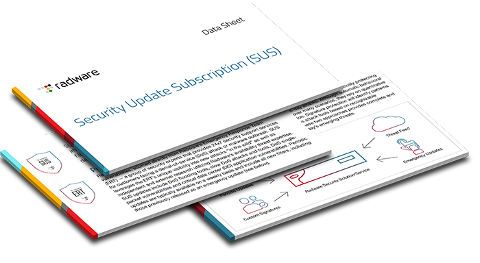 Radware Security Update Subscription (SUS) – Data Sheet Cover