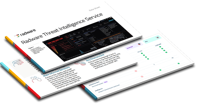 Radware Threat Intelligence Service – Data Sheet Cover