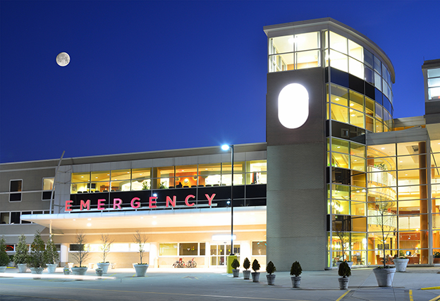 Exterior of a hopsital Emergency Room
