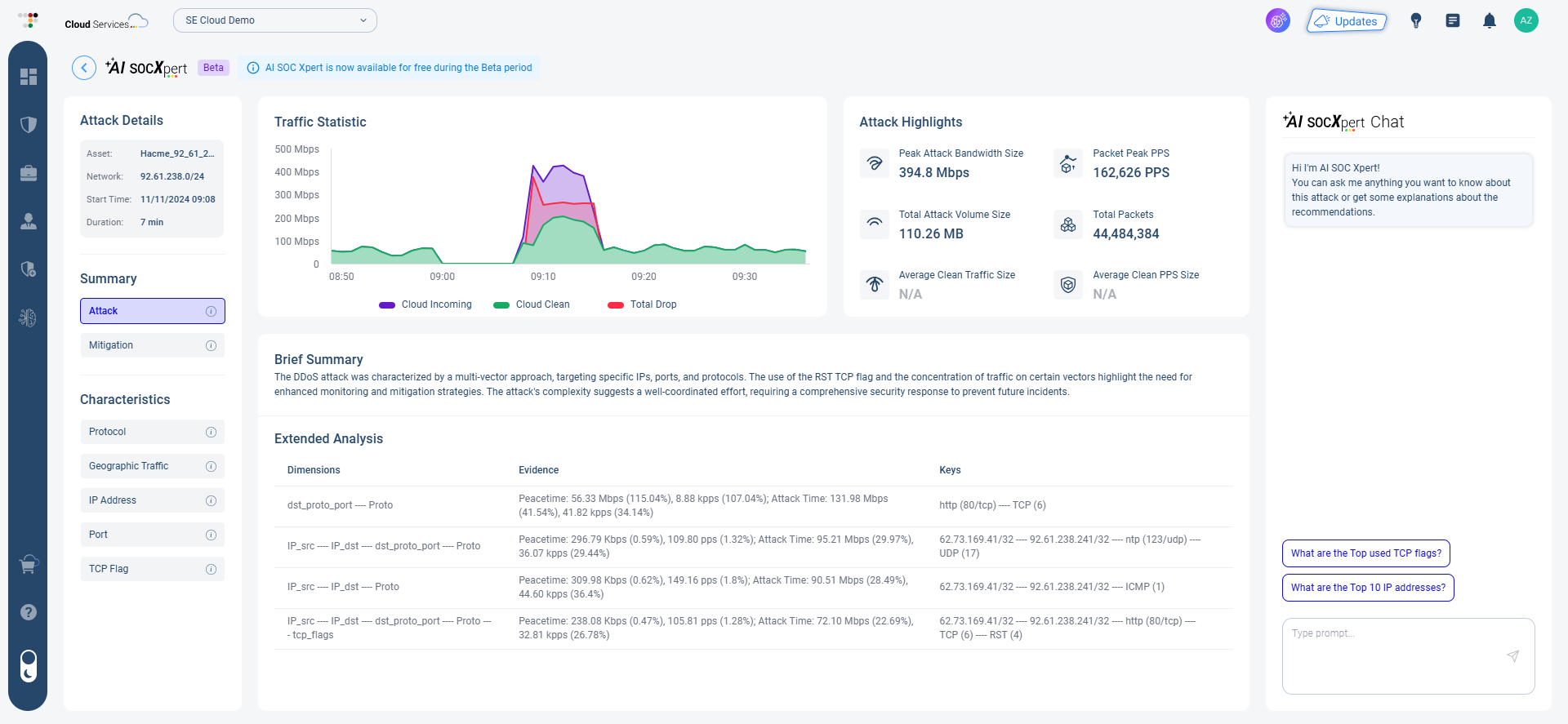 Figure 1.1: AI SOC Xpert detailed list of remediations to an ongoing incident.