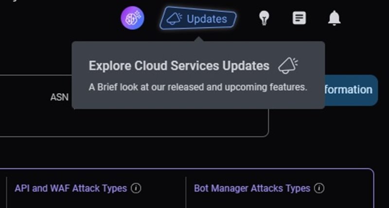 Image: “Updates” on Radware Cloud Portal