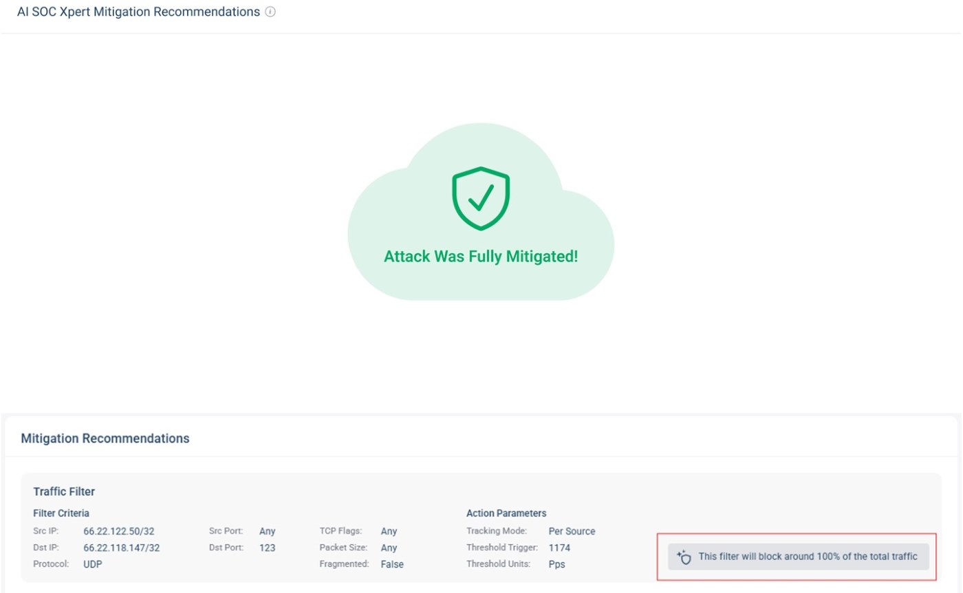 AI SOC Xpert Mitigation Recommendations