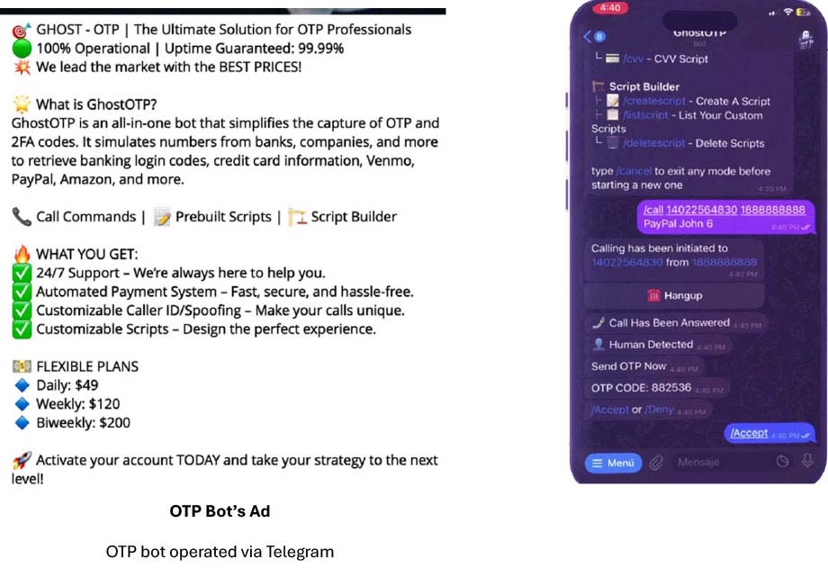 OTP bot in Telegram used to target bank customers