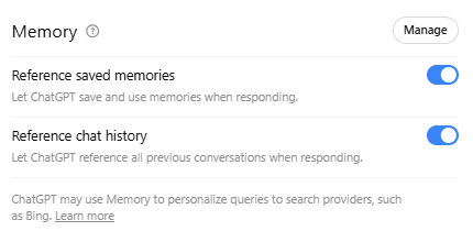 Memory feature