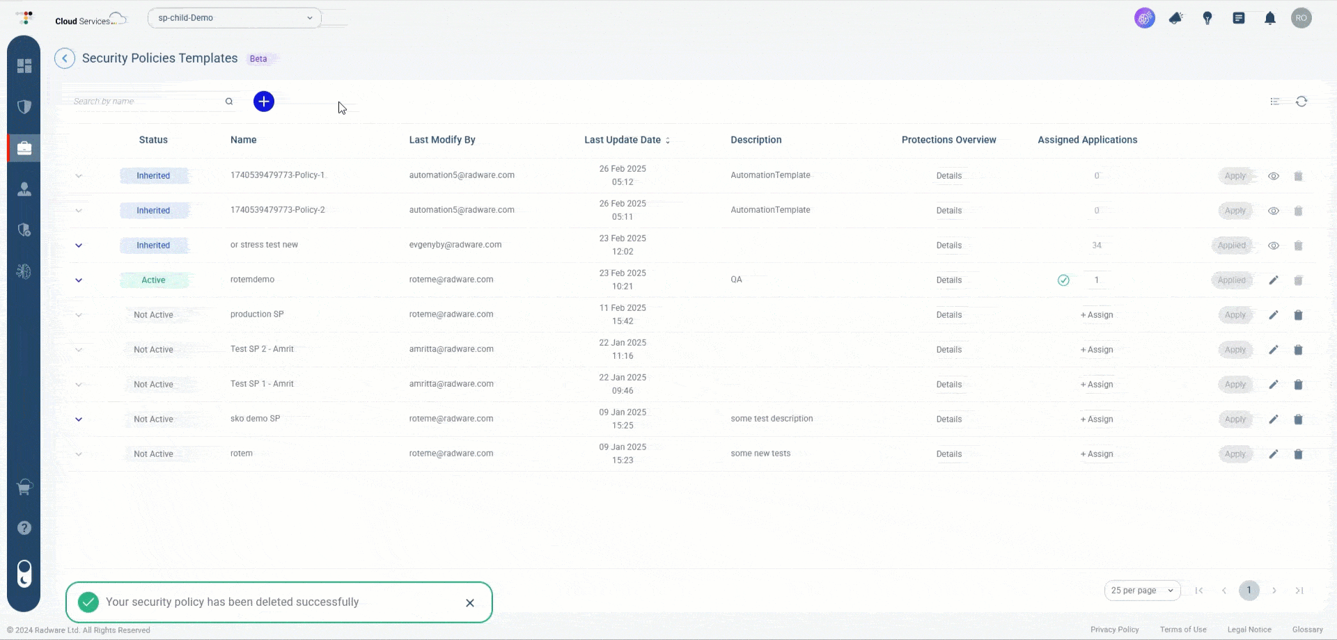 Visual 2: Customizing protections with Security Policy Templates